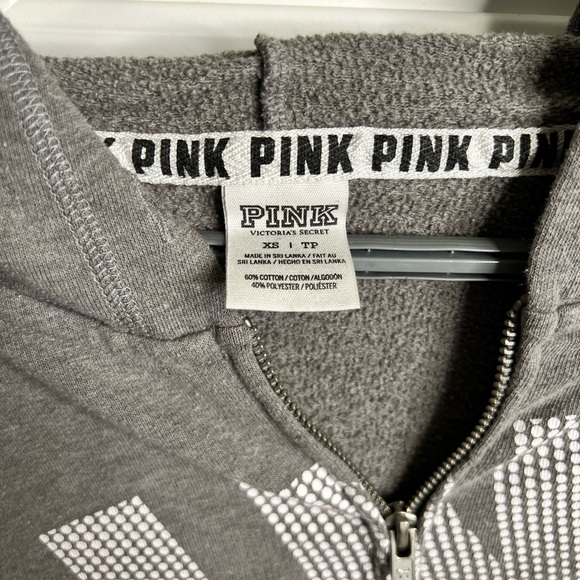 Victoria’s Secret PINK zip up hoodie grey - Picture 3 of 4